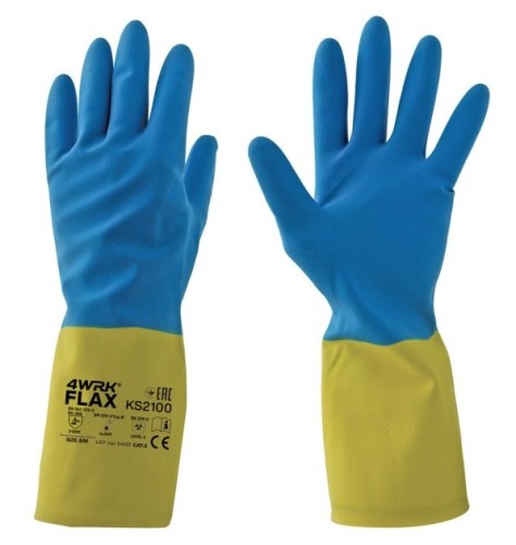 Rękawice neoprenowe 4WRK Flax / Rbi-Vex niebiesko-żółte