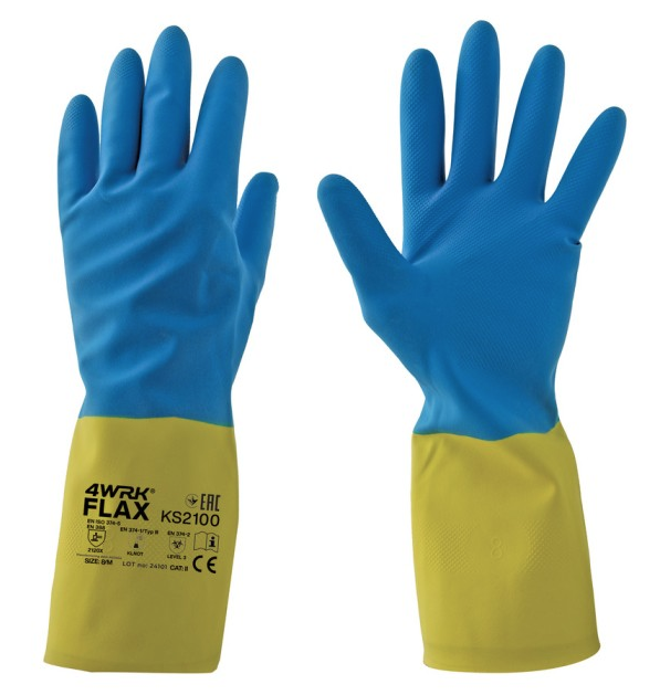 Rękawice neoprenowe 4WRK Flax / Rbi-Vex niebiesko-żółte