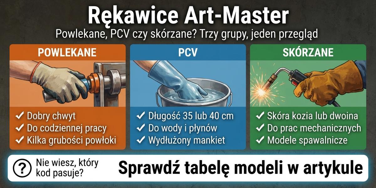 Rękawice Art-Master - powlekane, PCV czy skórzane? Jak się nie pogubić w kodach